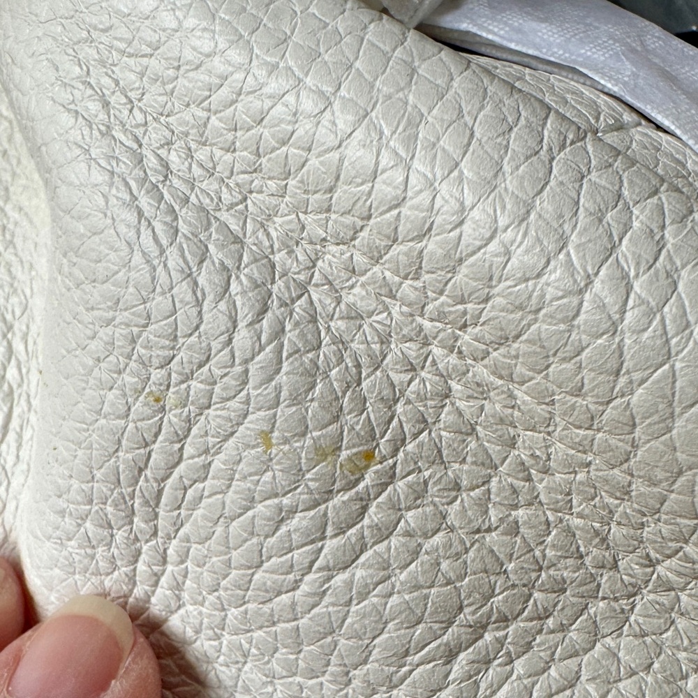 Michael Kors Slater Medium Pebbled Leather Backpack Optic White - Picture 15 of 16